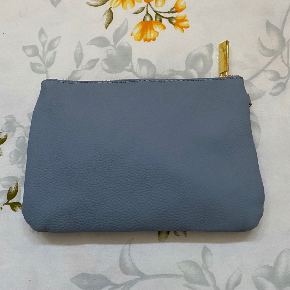 Joy Mangano Double Decker Leather Tote & Wristlet - Picture 9 of 16
